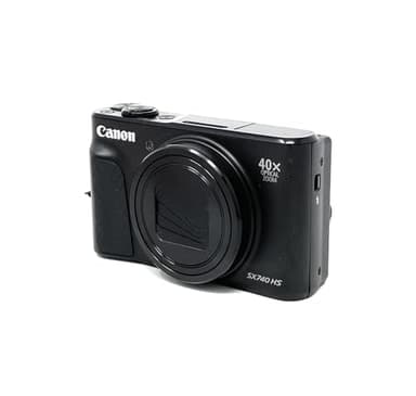 Canon SX740 HS PowerShot Digitalkamera Schwarz - Praktische Kompaktkamera mit 4K Auflösung und hybridem Autofokus - Canon Powershot Kamera mit 40x optischem Zoom - Auto-Transfer per WLAN und Bluetooth