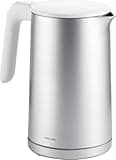 ZWILLING ENFINIGY Wasserkocher mit Edelstahl-Kalkfilter & Überhitzungsschutz, kabellos, 1850 Watt, 1,5 Liter, Silber