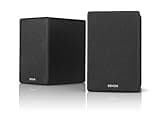Denon SCN10 Lautsprecher, Zwei-Wege-HiFi-Lautsprecher für TV-Soundsystem, 2 x 65 W, kompatibel mit Empfängern und Verstärkern, Elegantes Design, Schwarz SCN10BKEM