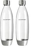 SodaStream 1L Kunststoffflasche Fuse mit Edelstahl-Elementen, 1er-Pack (Packung mit 2)