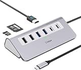 USB C Hub, 9-IN-1 USB Hub 3.0 mit 4K HDMI, 2 USB-A 3.0, PD 100W, 2 USB-A 2.0, USB-C 3.0, SD/TF, Aluminium Docking Station für iPhone16 MacBook Air/Pro iPad/Laptop/Mac OS/Windows/Chromecast