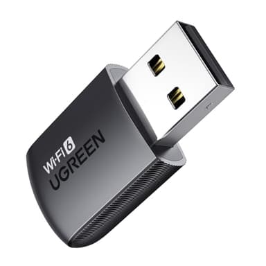 UGREEN WLAN Stick AX900 WiFi 6 Primär WLAN Adapter PC Dual Band 2,4G/5GHz, eingebauter Treiber, OFDMA+MU-MIMO, WPA2-PSK, USB WLAN Stick kompatibel mit Windows 11/10.