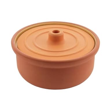 NORDIC SCHILLER Schmortopf, 1350ml, 20x9cm, Naturton mit Glasierter Innenbeschichtung, Backofen Mikrowellen und Gefriergeeignet, Wärmespeichernd, ideal für Suppen und Eintöpfe