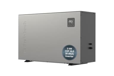 STEINBACH Wärmepumpe Silent 5 – 049311 – Inverter Wärmepumpe für Pools bis 25.000 l – Heizleistung 5.000 W, Besonders leiser Betrieb und effizient Dank Inverter-Technologie, Kabelgebunden