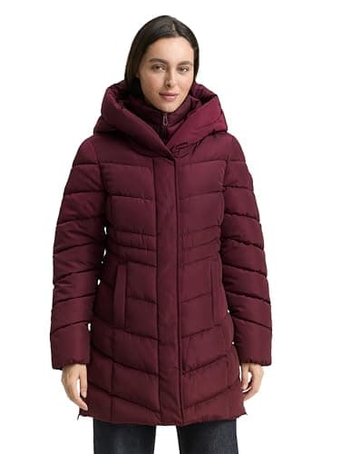 TOM TAILOR Damen Puffer-Mantel im 2-in-1-Look