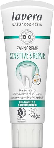lavera Zahncreme Sensitive & Repair - für empfindliche Zähne - 24h Schutz - Bio-Kamille & Natriumflorid - Vegan - Naturkosmetik - 75 ml