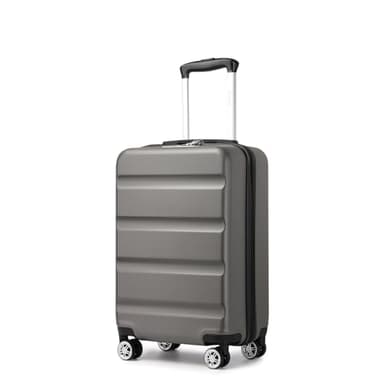 KONO Koffer Trolley Handgepäck Kabinenkoffer Leichte Hartschalengepäck mit TSA-Schloss und doppelte Spinnrollen für Reisen und Business 55x35x22cm, Grau