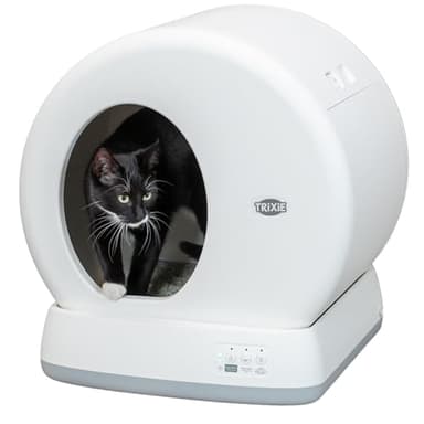 TRIXIE selbstreinigende Katzentoilette 53 x 55,5 x 52 cm – für anhaltende Sauberkeit – praktisches, elektrisches Katzenklo für Katzen ab 1,5 kg / 4 Monaten – leise & sicher - 40040