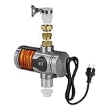 Hoberg Edelstahl Elektrischer Durchlauferhitzer | Leistungsstarke Heizspirale | LED-Temperaturanzeige | Flexibel einsetzbar im Garten, Werkstatt, Terrasse, Wohnwagen | Rostfrei & Robust