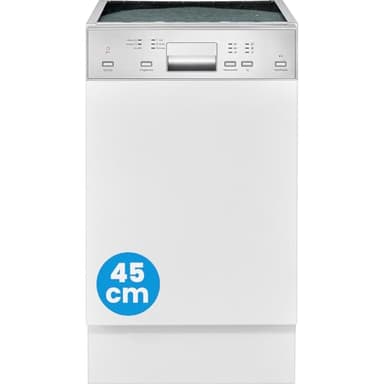 Bomann® Geschirrspüler 45 cm teilintegriert | sehr leise | Spülmaschine 45 cm automatische Türöffnung | inkl. Aquastop | Reinigungstemperaturen: 40°-65°C | 6 Programme | Geschirrspüler - GSPE 7422 TI