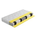 BMM Matratze 120x200 cm Ortho Medic Plus Taschenfederkernmatratze Härtegrad H3/Öko-Tex Zertifiziert/ergonomische 7 Zonen Matratze Höhe 25 cm/Matratzen produziert in Deutschland
