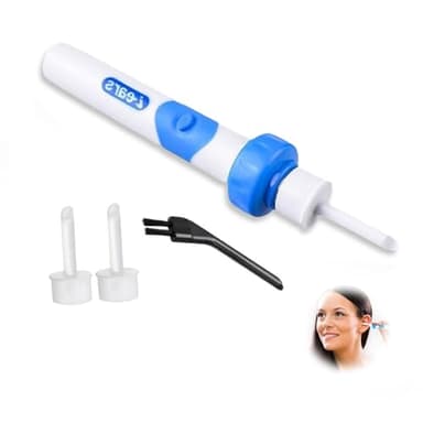 Oroclear ohrenschmalz-sauger Original, Podomax Oroclear Ohrenschmalz-Reiniger, Entferner Sauger, Sicheres Und Weiches Ear Cleaner, Mit 2 Waschbaren Ersatzköpfen Und Batterie