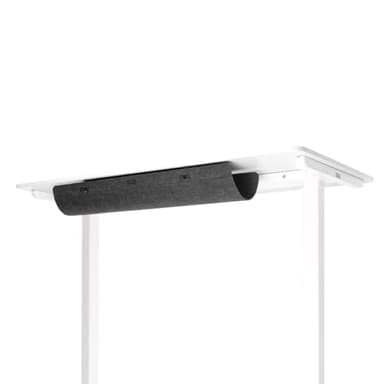 Yaasa Cable Management S/M Kabelkanal Schreibtisch, Grau – 95 x 27 x 7,5-13,4 cm – Kabelmanagement aus Filz – Volumen und Montageposition anpassbar – Desk Organizer, Schreibtisch Zubehör, Kabelwanne