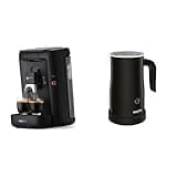 Philips Senseo Maestro Kaffeepadmaschine mit Kaffeestärkewahl und Memo-Funktion & Krups Elektrischer Milchaufschäumer XL1008 | Bis zu 150 ml Aufschäumkapazität Schwarz