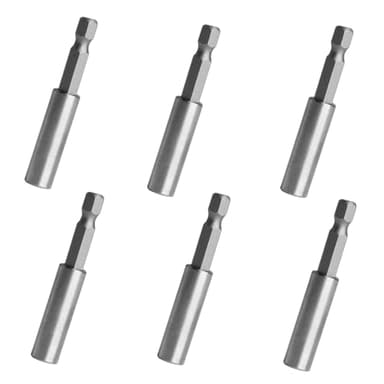 6 Stück Bithalter Magnetisch Extra Stark Lang 60mm, 1/4" Bit Halterung Magnetische Bit Verlängerung Magnetische Bitverlängerung Magnetischer Schnellwechsel Bithalter für akkuschrauber bohrmaschine