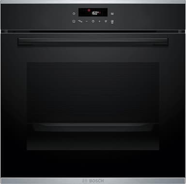 Bosch HBA272BB3, Serie 4, Einbau-Backofen, 60 x 60 cm, Pyrolyse-Selbstreinigung, LED Touch Control, 3D-Heißluft, 10 Automatikprogramme, Hydrolytische Reinigungshilfe, Schnellaufheizung, Schwarz