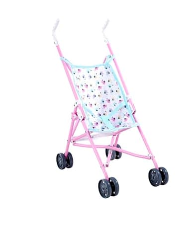 Simba Puppenbuggy – klappbarer Puppenwagen für Kinder ab 3 Jahren – leichtes Spielzeug für unterwegs – mit Sicherheitsgurt & Elefanten-Design – zusammenklappbar – höhe 55 cm