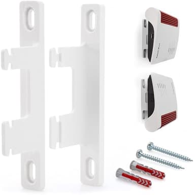 Wandhalterung für Fritzbox 7690 7590 AX 7530 7510 5590 5530 6660 6890 6850 Fritz Box 7590 AX | Halterung - zwei Stück inkl. Befestigungsmaterial Schrauben und Dübel V2