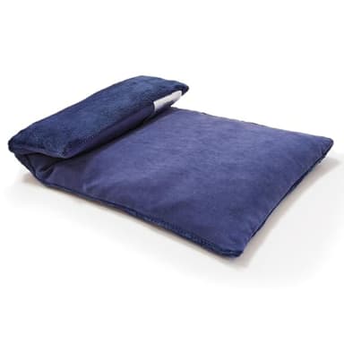 uncn Kirschkernkissen Mikrowelle 32x17 cm, 640g Körnerkissen mit Waschbarer Hülle -, Navyblau, Lavendel- und minzduftend