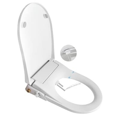 Nicht elektrische WC-Bidet-Sitze mit selbstreinigenden Doppeldüsen, getrennte hintere und weibliche Reinigung, natürliches Wasserspray, weich geschlossener WC-Sitz, WC-Bidet, einfache Selbstmontage