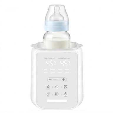 Baby Flaschenwärmer, 8-in-1 Intelligenter Flaschenwärmer mit Temperaturkontrolle für Muttermilch oder Formula, Kombiniert aus Aufwärmen, Sterilisieren, Überhitzungsschutz und Haltewarm-Funktion