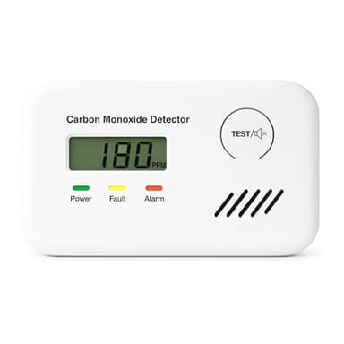 ZYTA Kohlenmonoxid Melder – CO Melder mit LCD-Anzeige, austauschbarer Batterie und 10-Jahres-Sensor, tragbarer CO Melder Kohlenmonoxid-Melder für Zuhause mit CO-Spitzenwertspeicher, EN50291