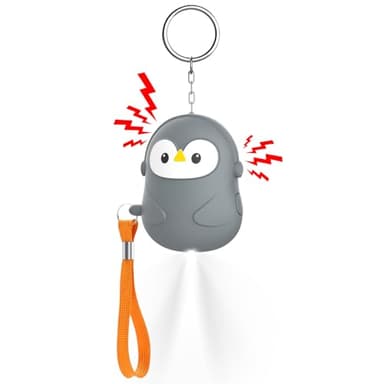 Taschenalarm 130 dB, Persönlicher Alarm für Frauen Sehr Laut, Schrillalarm mit LED-Licht zur Selbstverteidigung, Notfall Alarm Schlüsselanhänger für Kinder und Senioren