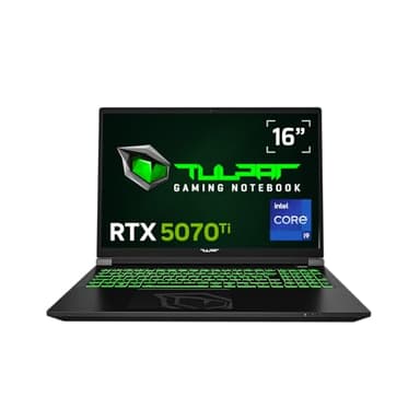 TULPAR T6 V3.8.1 Gaming Laptop | 16'' QHD+ 2560x1600 180HZ IPS LED-Display | Intel Core i9 14900HX | 32 GB RAM | 1 TB SSD | RTX 5070 Ti | Windows 11 Gaming Notebook