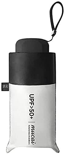 OAICIA Regenschirm Sturmfest Klein Taschenschirm Windfest UV Schutz Ultraleicht Regenschirm Faltbar Robust Mini Umbrella für Herren,Kinder,Damen - Weiß