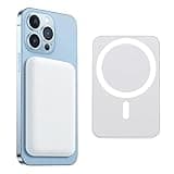 Wireless Powerbank für iPhone, Magnetische Power Bank 5000mAh Schnellladefunktion Ladegerät, Kabellose Externer Akku Kompatibel mit MagSafe für iPhone 16/15/14/13/12 Mini/Plus/Pro/Pro Max