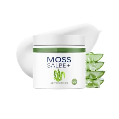 Moossalbe Plus, Anti-Falten Creme für Männer & Frauen, Anti-Aging Gesichtscreme mit Hyaluronsäure & Soforteffekt, Feuchtigkeitspflege gegen Falten, Tagescreme für straffere Haut, 100g