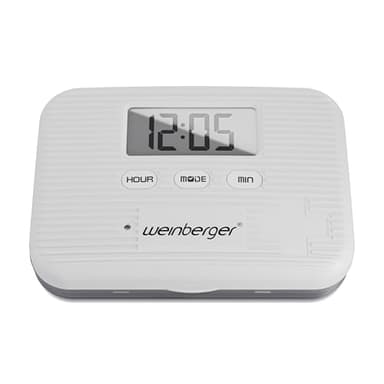 Weinberger Tablettenbox, Pillenbox, Medikamentendosierer mit Vibrationsalarm und mit Alarmfunktion weiß/digital/Sehr leicht/Modell: 02263