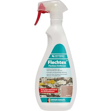 HOTREGA Flechtex 750 ml | gebrauchsfertiger Flechtenentferner mit Sprühkopf | gegen Flechten und Algen auf Stein, Beton, Pflaster & Naturstein