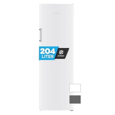 Heinrich´s Gefrierschrank 204L Temperatur: -14°C~-22°C, Volumen, Freezer, No-Frost Schutz, 4x Gefrierschubladen, 2x Schubfächer, LED-Display, wechselbarer Türanschlag, Alarmfunktion (weiß)