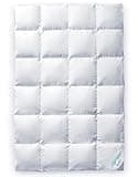 Aura® Daunendecke 135 x 200 cm Warm Winterdecke | Premium ungarische Daunen Klasse I | Oeko-TEX 100 allergikergeeignet | pflegeleicht 100% Baumwolle | Aura® Essentials Bettdecke für Winter