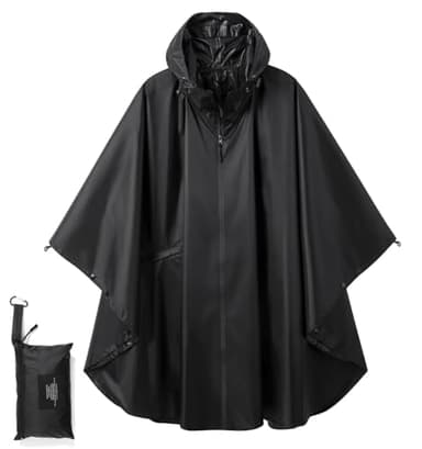 SIRMEDAL Damen Regenjacke Wasserdicht Atmungsaktiv Winddicht – Leichte Regenmantel Outdoor Jacke für Wandern Camping Urlaub – Tragbare Regenbekleidung (A-Schwarz)