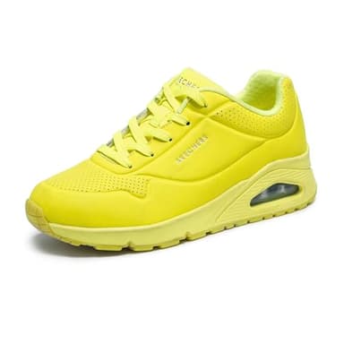 Skechers Damen Uno Night Shades Sneaker, Neon Yellow Durabuck, 39 EU