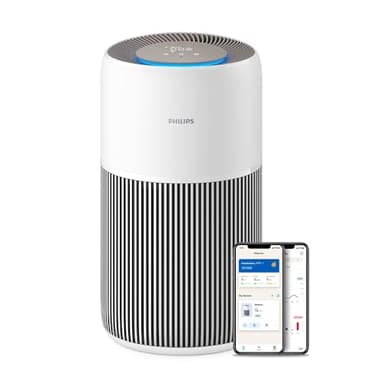 Philips Luftreiniger 2200 Series, HEPA NanoProtect + Aktivkohlefilter, CADR 400m³/h für 104m², Allergiker, Ultra-leise, Intelligenter und langlebiger Filter (AC2210/10)