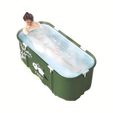 Tragbare Faltbare Badewanne für Dusche,Freistehende Badewanne für Heißes Bad und Eisbad,Badefass,Kunststoff,Badepool für Erwachsene und Kinder,115cm