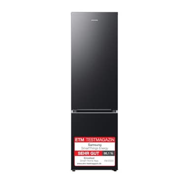 Samsung RB38C607AB1/EF Kühl-Gefrierkombination, 203 cm, 387 l, AI-Kühlschrank mit Gefrierfach, Wifi & AI Energy Mode, Humidity Fresh+, Space Max Technologie, No Frost+, Premium Black Steel