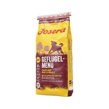 JOSERA Geflügel-Menü (1 x 12,5 kg) | Adult | Premium Trockenfutter für ausgewachsene Hunde | Geflügel & Mais/Reis | besonders gut verträglich | weizenfrei | Hundefutter | 1er Pack