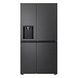 LG GSJC40EPPE Side by Side Kühlschrank und Gefrierfach mit Door-in-Door Funktion | Festwasseranschluss | Modern Flat Door | Essence Matte Black