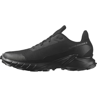Salomon Alphacross 5 Gore-Tex wasserdichte Herren Trail-Laufschuhe, Starker Grip, Wasser- und Wetterschutz, Anhaltender Komfort, Black, 45 1/3