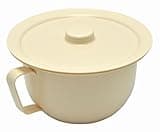 Nachttopf für Erwachsene mit Deckel Kunststoff elfenbein