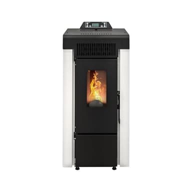 STUFE A PELLET ITALIA Niagara 9 KW - Pelletöfen Effizienz 91% Heizt 80m² Autonomie 21 Std Programmierbar 5 Geschwindigkeiten und Kräfte 24 Monate Garantie Weiß