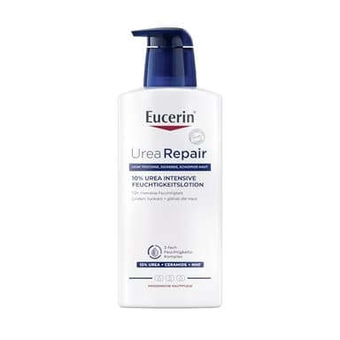 Eucerin UreaRepair 10 % Urea Intensive Feuchtigkeitslotion 400 ml, Körpercreme spendet 72h intensive Feuchtigkeit für raue, trockene Haut, Hautpflege mit Urea und Ceramiden lindert Juckreiz