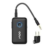 YMOO Bluetooth 5.3 Adapter für TV/Flugzeug zu Kopfhörer, 2-in-1 Bluetooth Transmitter Empfänger mit APTX-ll, Bluetooth Sender Klinke 3.5mm, Splitter für TV Audio zu Lautsprecher, 22H