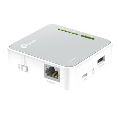 TP-Link TL-WR902AC AC750 WLAN Nano Router (433Mbit/s (5GHz) +300Mbit/s (2,4GHz) (tragbar, Accesspoint, TV Adapter, Repeater, Router, Client, Media, FTP Server), weiß/grau