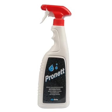 Duka Pronett Spezialreiniger für Duschkabinen – 750 ml Flasche, Kalk- und Schmutzentferner, Schonend für Glasbeschichtungen, Effektive Reinigung für Bad und Dusche