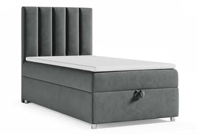 Best For Home Trinity K10 EinzelBett | Boxspringbett mit Bonell Federkernmatratze 90x200 | MatratzenTopper 90x200 | Bett mit Matratze | Bett mit Stauraum